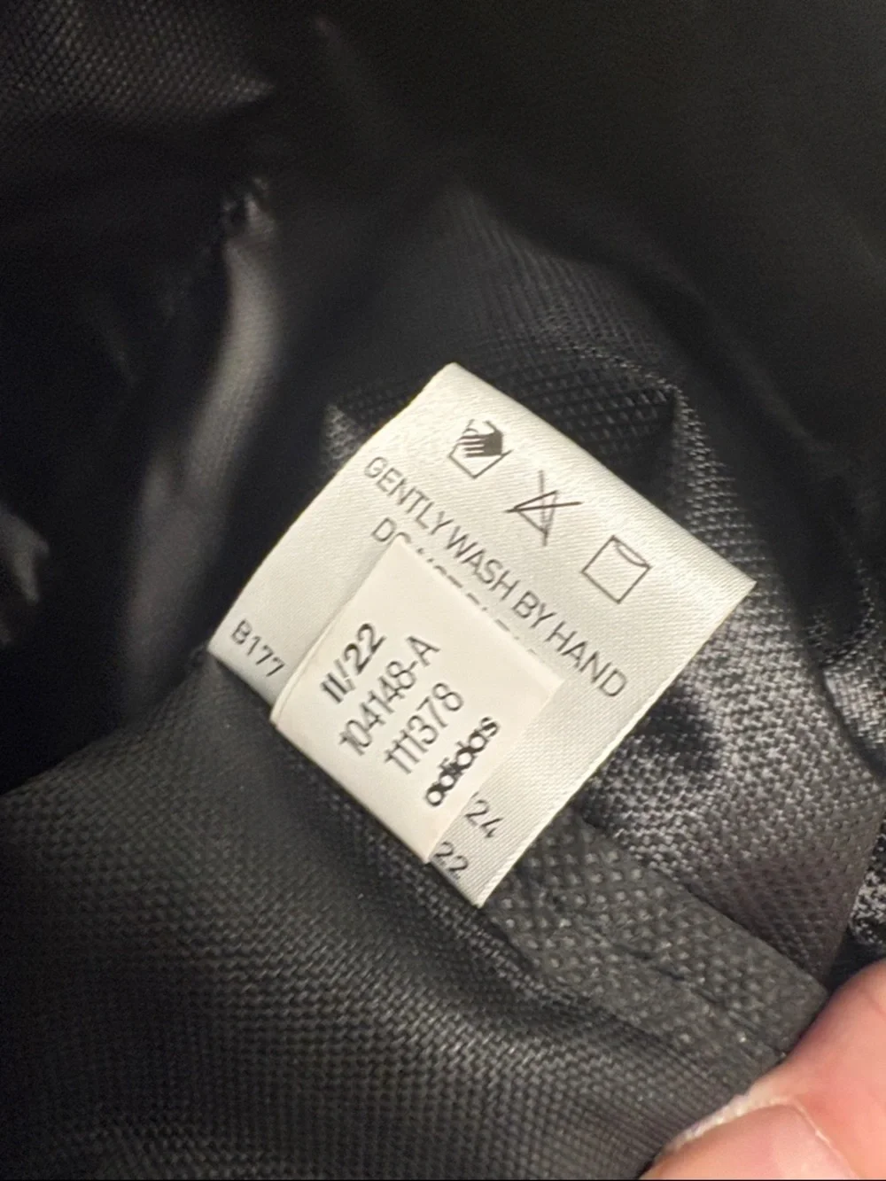 adidas Black Drawstring Gym Sack with White Stripe Accents